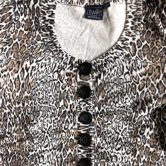 Simons Twik vintage cropped leopard cardigan S - Picture 4 of 4
